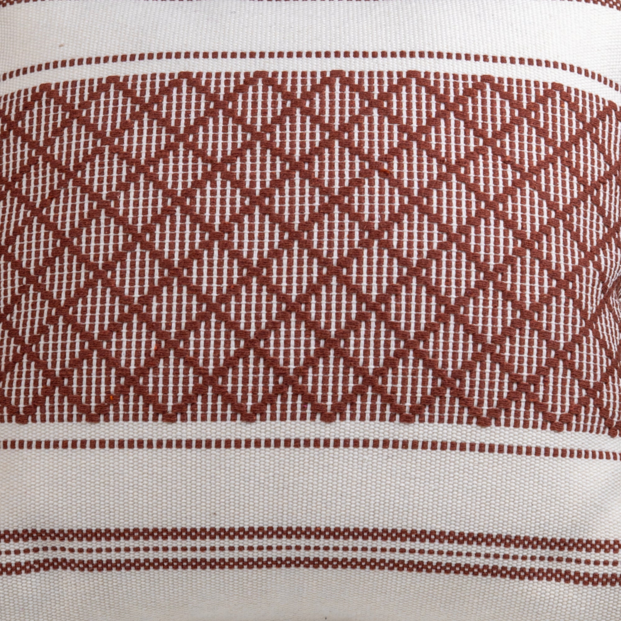Rust Diamond Tassel Cushion Cover.