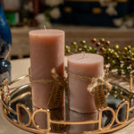 Rustic Rose Wax Pillar Candles