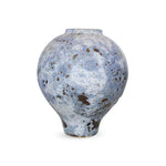 Rustic White and Blue Ceramic Vase