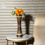 Rustic Wooden Vase with Twine Accents