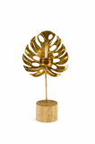 Golden Palm Leaf Candle Stand
