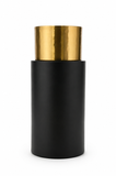 Black & Gold Cylindrical Candle Stand