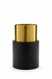 Black & Gold Cylindrical Candle Stand