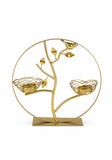 Double Golden Tree Candle Holder