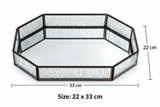 Silver Edge Glass Tray