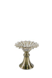 Ornate Metal & Glass Candle Holder