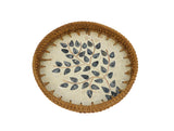 Blue Petal Mother of Pearl Round Tray