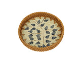 Blue Petal Mother of Pearl Round Tray