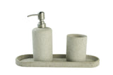 Textured Bathroom Accessories Set