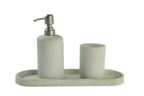 Textured Bathroom Accessories Set