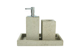 Textured Bathroom Accessories Set