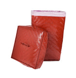 Red Woven Bamboo Laundry Basket