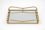 Golden Glow Square Glass Tray