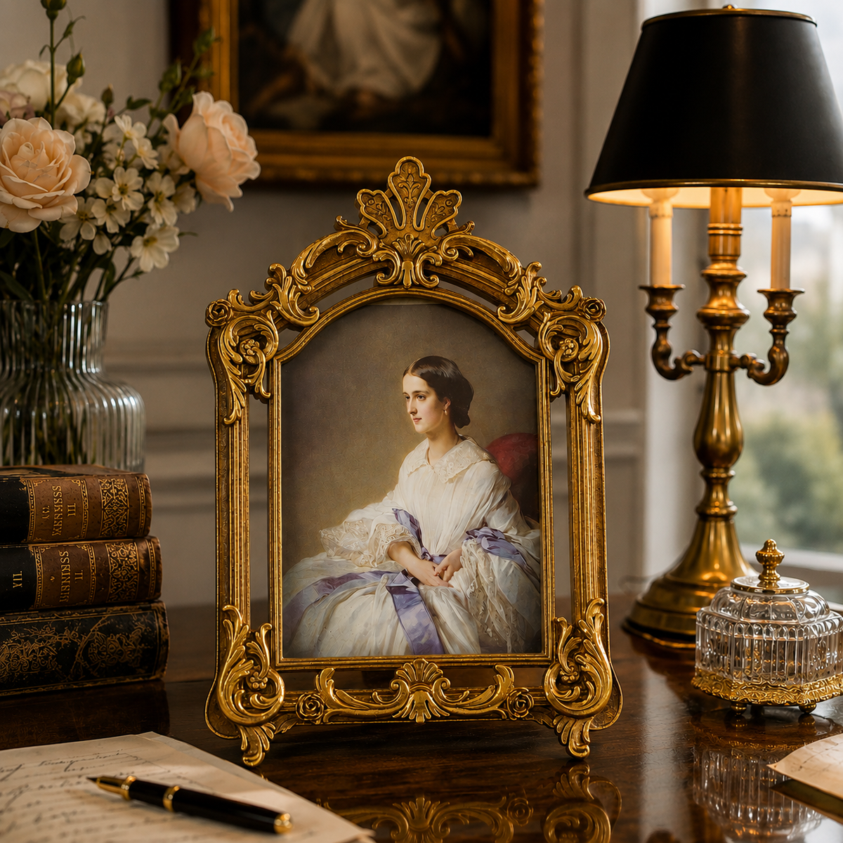Ornate Gold Arch Photo Frame
