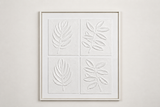 Ivory 3D Botanical Leaf Wall Art