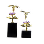 Semi-Precious Stone Floral Decor featuring delicate butterflies