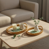 Set of 2 Mother of Pearl Decorative Trays