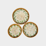 Set of 3 Mother of Pearl Round Trays.