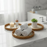 Set of 3 Mother of Pearl Round Trays