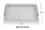 Silver Luxe Small Square Tray