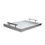 Silver Rectangular Modern  Serving Trays.