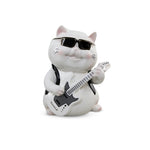 Sitting Cat with Guitar Decor.