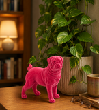 Hot Pink Bulldog Figurine