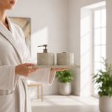 Linear Pattern Bathroom Accessories Set