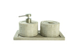 Linear Pattern Bathroom Accessories Set