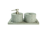 Geometric Pattern Bathroom Accessories Set