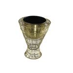 Small Golden Pot with Wired Basket Planter Set of 2