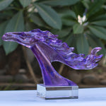 Small Majestic Purple Resin Horses Sculpture