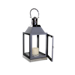 Small  Modern Contemporary Matte Grey Lantern.