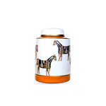 Small Morden Ceramic Simple Horse Pattern Jars