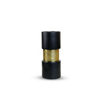 Small Standing Urn with blend of black and gold metal.
