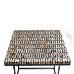 Square Mosaic Bone Inlay Side Table.