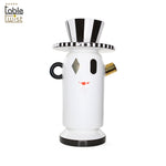 Stripe Affiant Black and White Ceramic Flower Vase