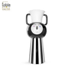 Stripe Affiant White and Black Ceramic Vase