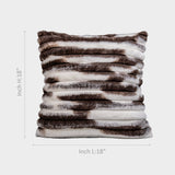 Striped Brown & White Cushion Cover