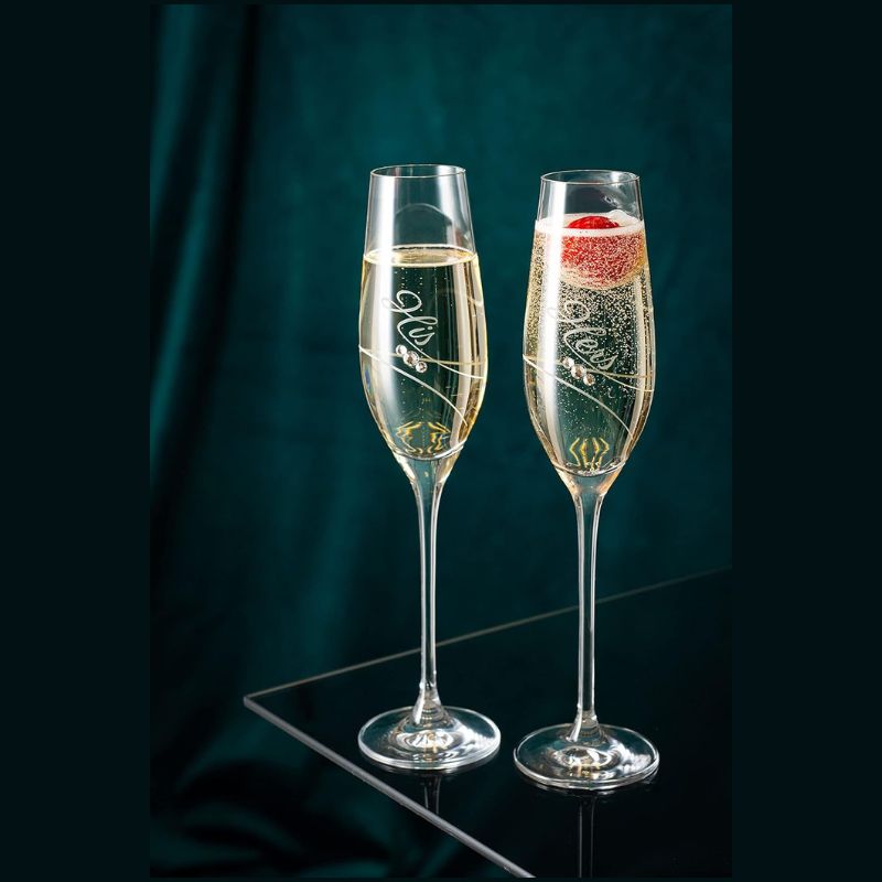 Swarovski Crystal Champagne Flutes