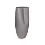 Tall Matte Grey Ceramic Vase