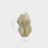 Tall Swirl Pillar Candle for Home Decor.