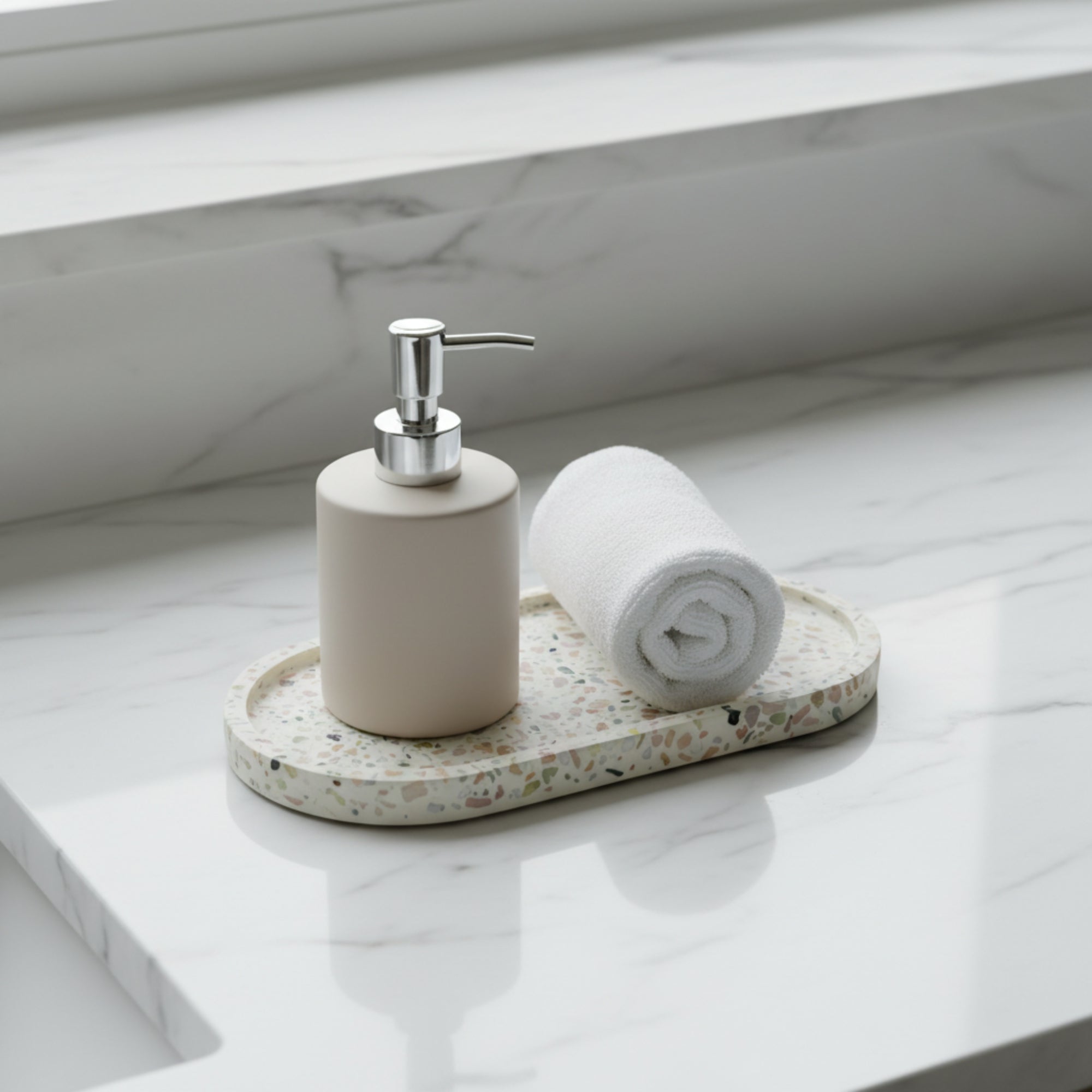 Terrazzo Oval Resin Tray