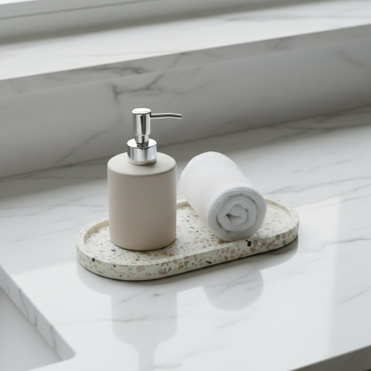 Terrazzo Oval Resin Tray