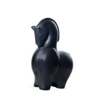 The Black Abstract Horse Statue Figurine