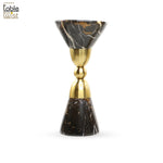 The Black and Gold Marble Candle Holder