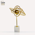 The Globe Abstract Table Decor with Marble Base.