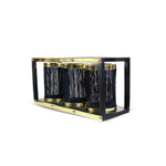 The Gold and Black Mild Steel T-Light Candle Lantern (Set of 3).