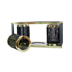The Gold and Black Mild Steel T-Light Candle Lantern (Set of 3)