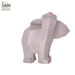 The Grey Polyresin Geometric Elephant.